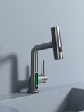 ZenCascade Waterfall & Pull-Out Faucet with Temperature Display in Gun Metal