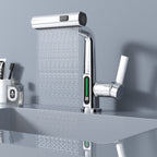 ZenCascade Waterfall & Pull-Out Faucet with Temperature Display in Chrome