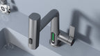 ZenCascade Waterfall & Pull-Out Faucet with Temperature Display in Gun Metal