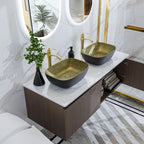 Floating Vanity Bathroom with Sink Combo, Wall Mounted with Sink Ceramic Basin and Faucet