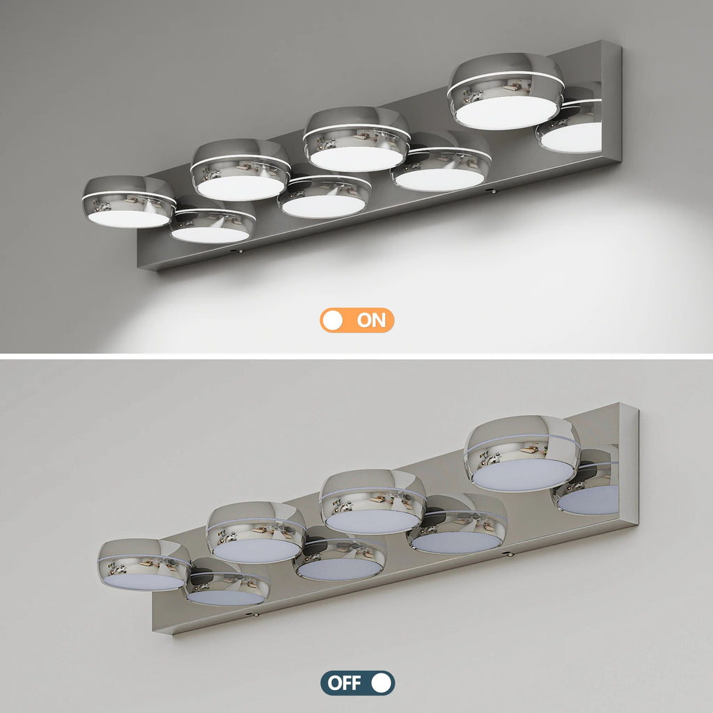 Modern Bathroom Vanity Light Fixture LED Wall Sconce Dimmable 3-6 Light