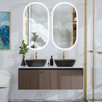 Floating Vanity Bathroom with Sink Combo, Wall Mounted with Sink Ceramic Basin and Faucet