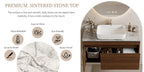 36" Floating Bathroom Vanity with Sink Combo, Wood Bathroom Vanity Storage Cabinet with Gray Sintered Stone