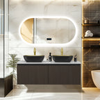 Floating Vanity Bathroom with Sink Combo, Wall Mounted with Sink Ceramic Basin and Faucet
