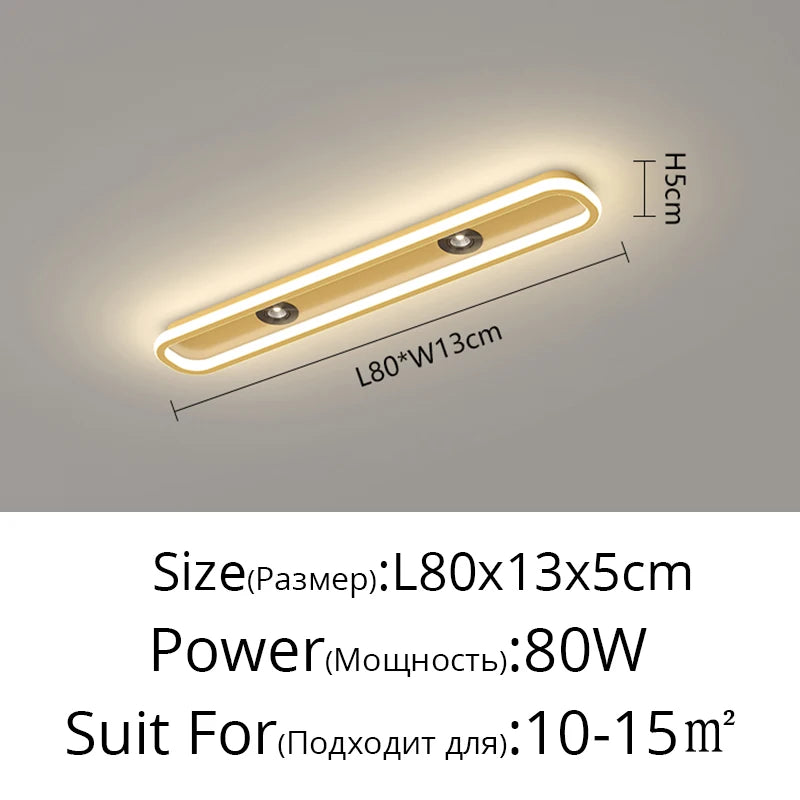 Minimalist LED long Ceiling Light spot lamp Bedroom Cloakroom Ceiling Lamp for Entrance Foyer Ultra-thin Corridor Balcony lamp