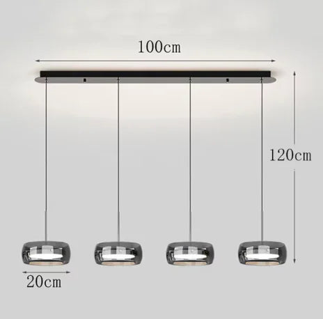 Modern Minimalist Style LED Hanging Chandelier Pendant Light Fixture