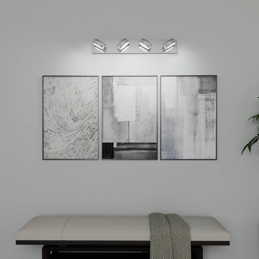 Modern Bathroom Vanity Light Fixture LED Wall Sconce Dimmable 3-6 Light