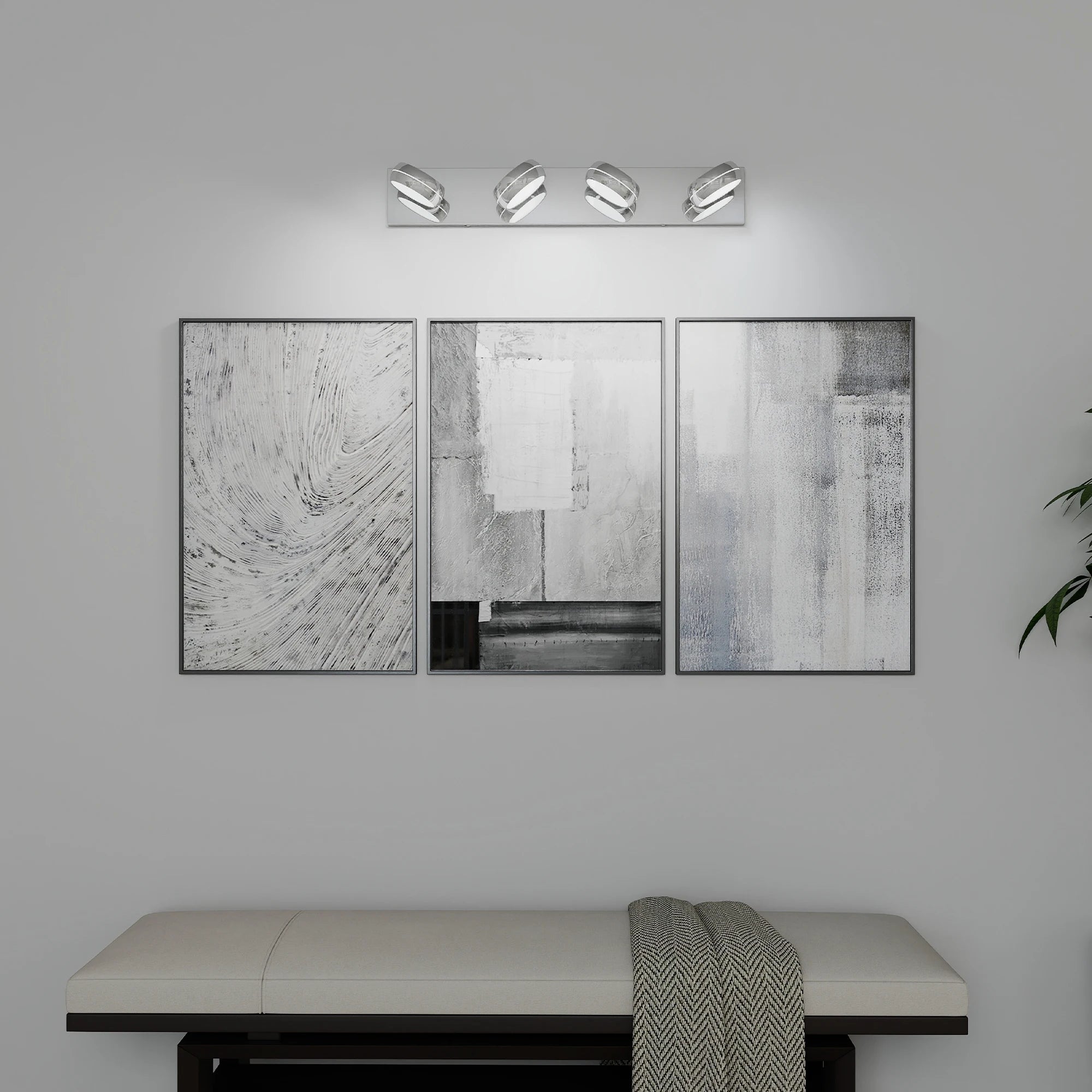 Bathroom Lights Fixtures Over Mirror Modern Bathroom Vanity Light for Mirror Indoor Restroom LED Wall Sconce Dimmable 3-6 Light